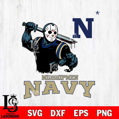 Navy Midshipmen Jason Voorhees 5 Svg Eps Dxf Png File, Digital Download
