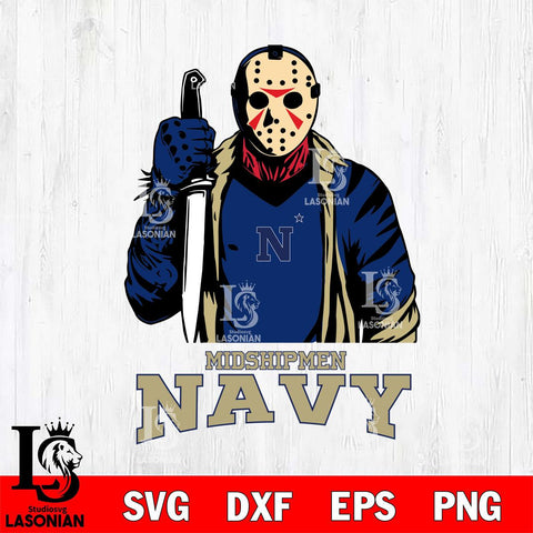 Navy Midshipmen Jason Voorhees 6 Svg Eps Dxf Png File, Digital Download