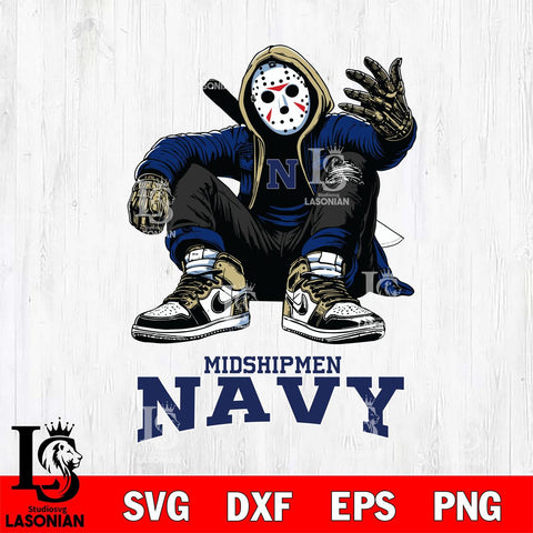 Navy Midshipmen Jason Voorhees Halloween SVG Svg Eps Dxf Png File, Digital Download, Instant Download