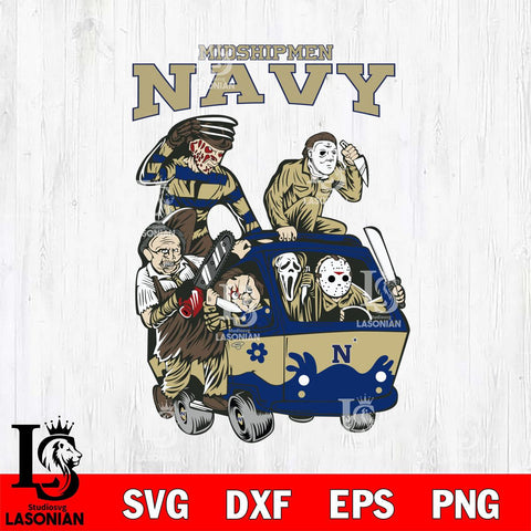 Navy Midshipmen Jason Voorhees Horror 10 Svg Eps Dxf Png File, NCAA svg, Digital Download, Instant Download
