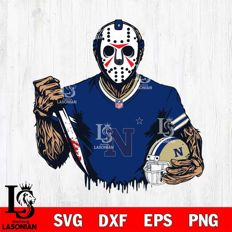Navy Midshipmen Jason Voorhees Horror 5 Svg Eps Dxf Png File, NCAA svg, Digital Download, Instant Download