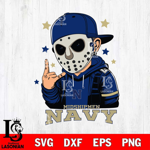 Navy Midshipmen Jason Voorhees Horror 9 Svg Eps Dxf Png File, NCAA svg, Digital Download, Instant Download