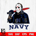 Navy Midshipmen Jason Voorhees Horror Halloween Svg Eps Dxf Png File, NCAA svg, Digital Download, Instant Download