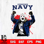 Navy Midshipmen Jason Voorhees Horror Halloween 3 Svg Eps Dxf Png File, NCAA svg, Digital Download, Instant Download