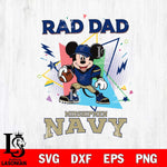 Navy Midshipmen Mickey Mouse Sport Rad Dad SVG DXF EPS PNG FILE, NCAA File Cut,Digital Download,Instant Download