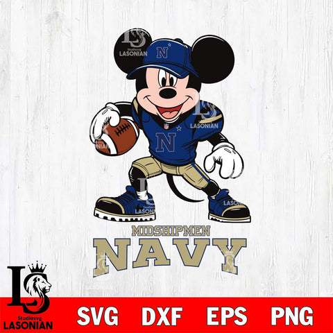 Navy Midshipmen Mikey Mouse Disney, Svg Eps Dxf Png File, Digital Download