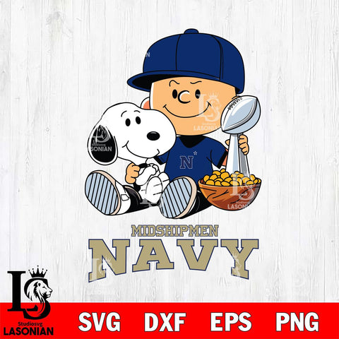 Navy Midshipmen Peanuts Snoopy Champion football SVG DXF EPS PNG FILE,Snoopy File Cut, NCAA Digital Download,Instant Download,Christmas Silhouette