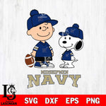 Navy Midshipmen Peanuts Snoopy Friends Football SVG DXF EPS PNG FILE,Snoopy File Cut, NCAA Digital Download,Instant Download,Christmas Silhouette