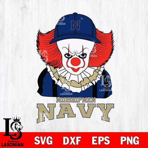 Navy Midshipmen Pennywise Horror Sport 10 Svg Eps Dxf Png File, Digital Download