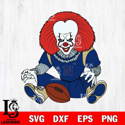 Navy Midshipmen Pennywise Horror Sport 6 Svg Eps Dxf Png File, Digital Download