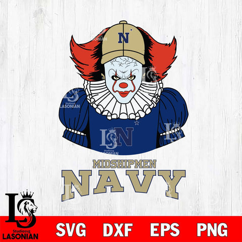 Navy Midshipmen Pennywise Horror Sport 7 Svg Eps Dxf Png File, Digital Download