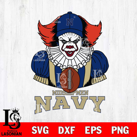 Navy Midshipmen Pennywise Horror Sport 9 Svg Eps Dxf Png File, Digital Download