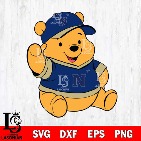 Navy Midshipmen Pooh Bear Svg Eps Dxf Png File, NCAA svg, Digital Download, Instant Download