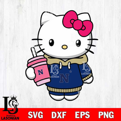 Navy Midshipmen Pretty Hello Kitty Svg Eps Dxf Png File, Digital Download, Instant Download
