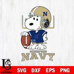 Navy Midshipmen Snoopy Player Football SVG DXF EPS PNG FILE,Snoopy File Cut, NCAA Digital Download,Instant Download,Christmas Silhouette