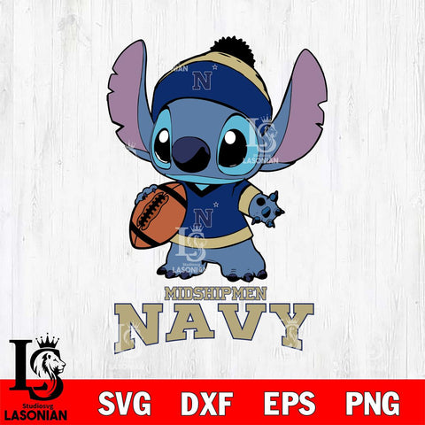 Navy Midshipmen Stitch Disney, Svg Eps Dxf Png File, Digital Download