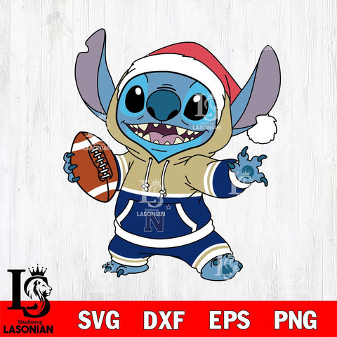 Navy Midshipmen Stitch Football Christmas File Cut, NCAA SVG DXF EPS PNG FILE, Digital Download , Criucut , Silhouette