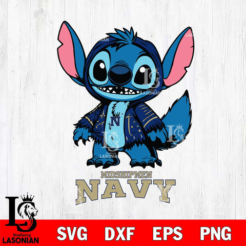 Navy Midshipmen Stitch Halloween Svg Eps Dxf Png File, NCAA svg, Digital Download, Instant Download
