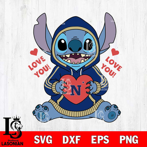 Navy Midshipmen Stitch Love You File Cut, NCAA SVG DXF EPS PNG FILE, Digital Download , Criucut , Silhouette