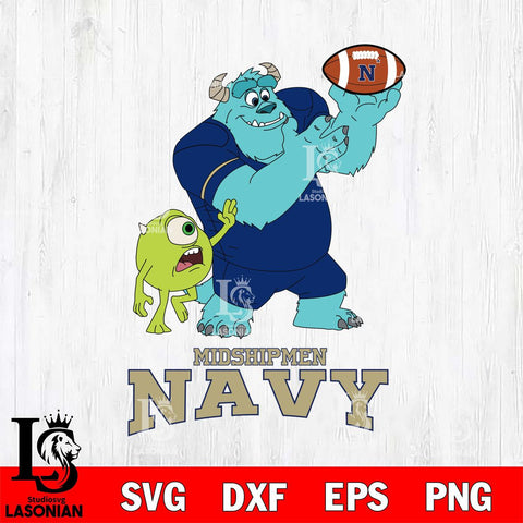 Navy Midshipmen Sully & Mike Football Cricut,Christmas SVG DXF EPS PNG FILE, NCAA Digital Download,Instant Download, Silhouette