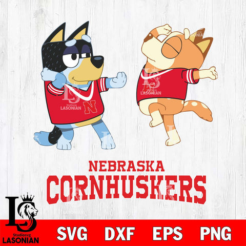 Nebraska Cornhuskers Bluey Dance Svg Eps Dxf Png File, Digital Download, Instant Download