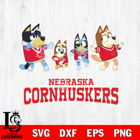 Nebraska Cornhuskers Bluey Dance Mode Squats Svg Eps Dxf Png File, Digital Download, Instant Download