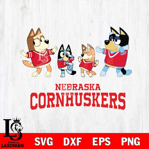 Nebraska Cornhuskers Bluey Dance Squats Svg Eps Dxf Png File, Digital Download, Instant Download