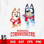 Nebraska Cornhuskers Bluey with Chilli Dance Svg Eps Dxf Png File, Digital Download, Instant Download
