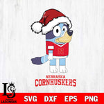 Nebraska Cornhuskers Christmas Bluey Hat Cut Files,Bluey Cricut,Christmas Svg , Bluey svg , Digital Download, dxf eps png pdf file