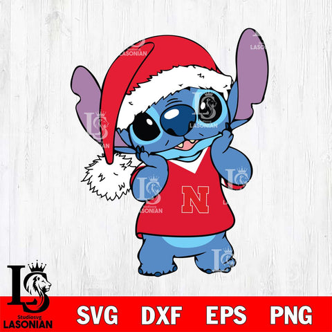 Nebraska Cornhuskers Cute Stitch Christmas Svg Eps Dxf Png File, Digital Download, Instant Download