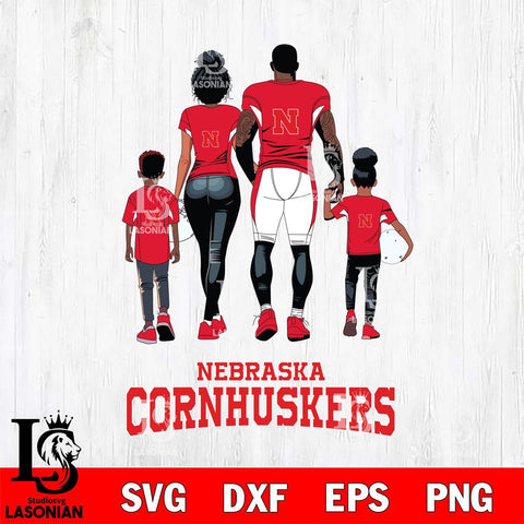 Nebraska Cornhuskers Family Love Rugby SVG DXF EPS PNG FILE,NCAA SVG, Father day Digital Download,Instant Download, Silhouette