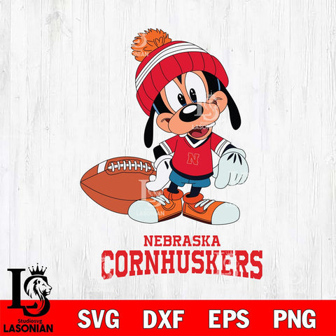 Nebraska Cornhuskers Goofy Football SVG DXF EPS PNG FILE,NCAA svg ,Football Digital Download,Instant Download, Silhouette