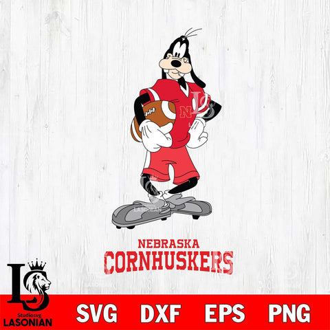 Nebraska Cornhuskers Goofy Player SVG DXF EPS PNG FILE,NCAA svg ,Football Digital Download,Instant Download, Silhouette