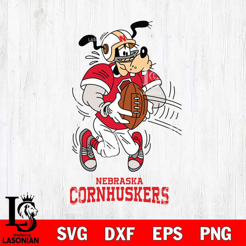 Nebraska Cornhuskers Goofy Sport Football SVG DXF EPS PNG FILE,NCAA svg ,Football Digital Download,Instant Download, Silhouette