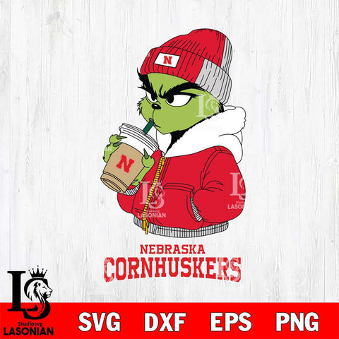 Nebraska Cornhuskers Grinch Bougie Christmas Cut Files Cricut, Svg Dxf Eps Png file, Digital download , Silhouette