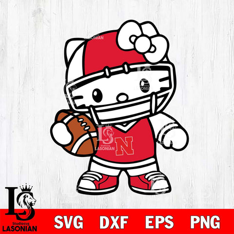 Nebraska Cornhuskers Hello Kitty sport 2 Svg Eps Dxf Png File, NCAA svg, Digital Download, Instant Download