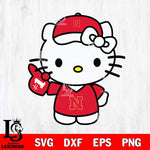 Nebraska Cornhuskers Hello Kitty sport 5 Svg Eps Dxf Png File, NCAA svg, Digital Download, Instant Download