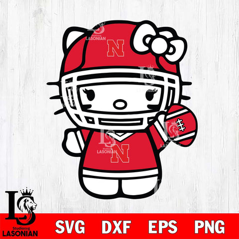 Nebraska Cornhuskers Hello Kitty sport 6 Svg Eps Dxf Png File, NCAA svg, Digital Download, Instant Download