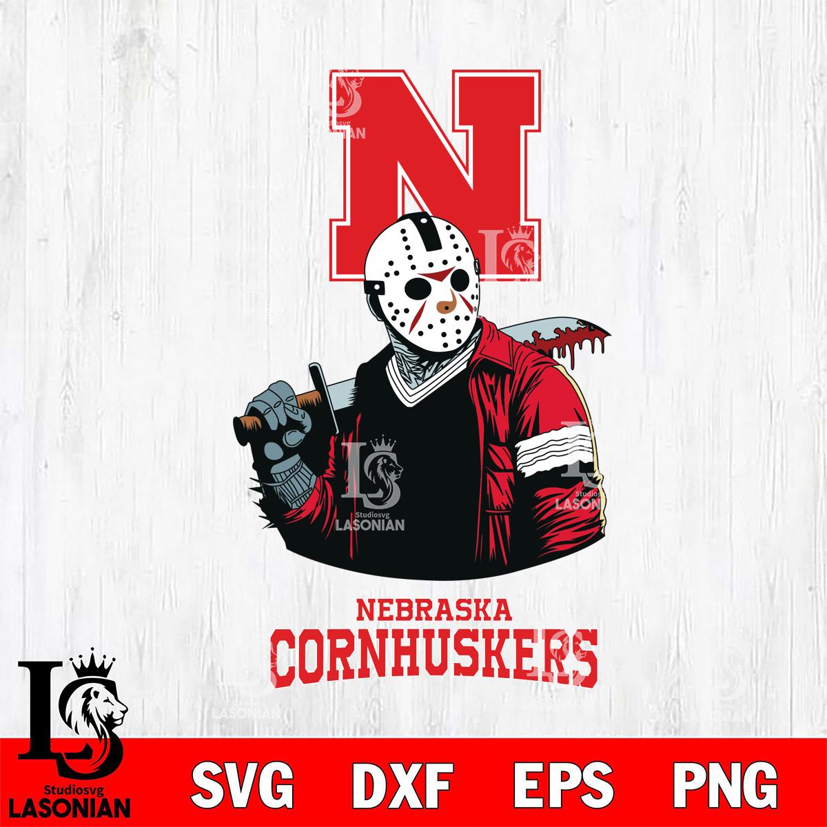 Nebraska Cornhuskers Jason Voorhees 10 – lasoniansvg