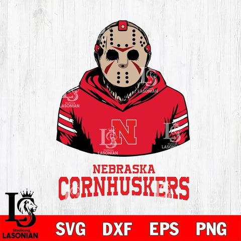Nebraska Cornhuskers Jason Voorhees 4 Svg Eps Dxf Png File, Digital Download