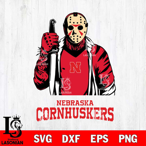 Nebraska Cornhuskers Jason Voorhees 6 Svg Eps Dxf Png File, Digital Download