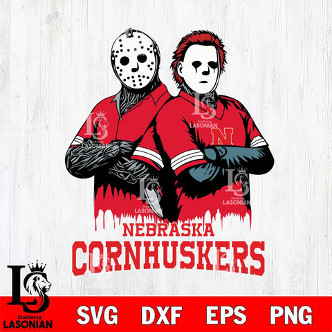 Nebraska Cornhuskers Jason Voorhees 8 Svg Eps Dxf Png File, Digital Download