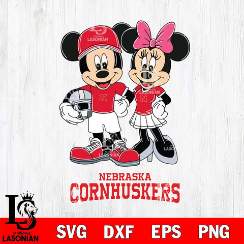 Nebraska Cornhuskers Mickey Minnie Mouse Helmet Svg Eps Dxf Png File, NCAA svg , File Cut , Digital Download , Instant Download, Cut Svg Files