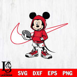 Nebraska Cornhuskers Mickey Wearing Hoodie Sport Svg Eps Dxf Png File, NCAA svg, Digital Download, Instant Download