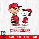 Nebraska Cornhuskers Peanuts Snoopy Football SVG DXF EPS PNG FILE,Snoopy File Cut, NCAA Digital Download,Instant Download,Christmas Silhouette