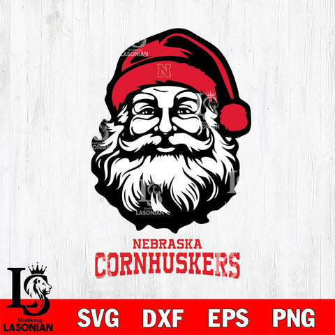 Nebraska Cornhuskers Santa Claus Christmas Svg dxf eps png pdf file,NCAA svg,Digital Download,Cricut file