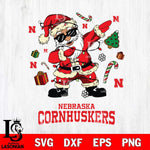 Nebraska Cornhuskers Santa Claus Football Svg dxf eps png pdf file,NCAA svg,Digital Download,Cricut file