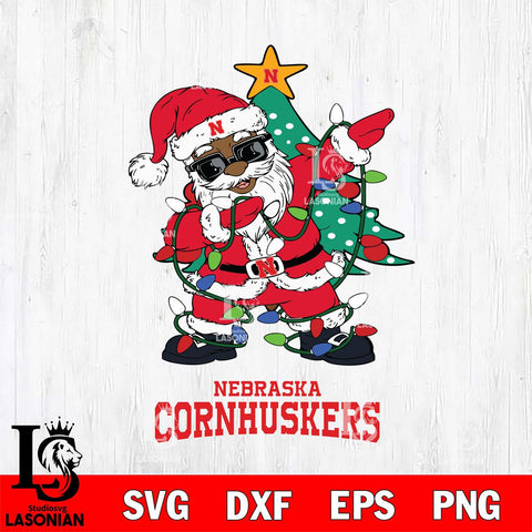 Nebraska Cornhuskers Santa Claus Ugly Christmas Svg dxf eps png pdf file,NCAA svg,Digital Download,Cricut file