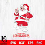 Nebraska Cornhuskers Santa claus Svg dxf eps png pdf file,NCAA svg,Digital Download,Cricut file