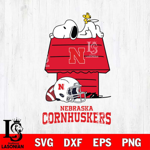 Nebraska Cornhuskers Snoopy Chill Football SVG DXF EPS PNG FILE,Snoopy File Cut, NCAA Digital Download,Instant Download,Christmas Silhouette